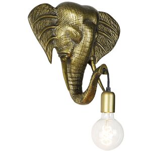 Qazqa Gilded Elephant Vintage Wall Lamp - Rustic Style Qazqa Gilded Elephant Vintage Wall Lamp - Rustic Style