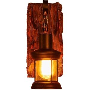STOEX Vintage Wooden Wall Lights, Glass And Metal Wall Sconces Antique Rustic Wall Light For Living Room, Bedroom, Kitchen, Hallway STOEX Vintage Wooden Wall Lights, Glass And Metal Wall Sconces Antique Rustic Wall Light For Living Room, Bedroom, Kitchen, Hallway