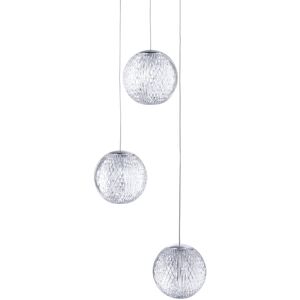 LITECRAFT Visconte Tutti Ceiling Pendant led 3 Light With Cut Glass Ball Shade - Chrome - Chrome LITECRAFT Visconte Tutti Ceiling Pendant led 3 Light With Cut Glass Ball Shade - Chrome - Chrome