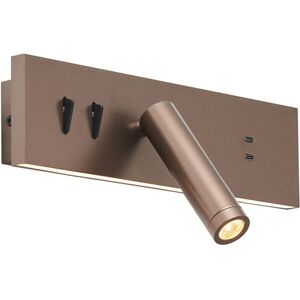 QAZQA Wall Lamp Bronze Adjustable with usb-c incl. led - Modric QAZQA Wall Lamp Bronze Adjustable with usb-c incl. led - Modric