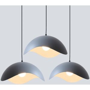 WOTTES Vintage Industrial Ceiling Pendant Light Fixtures Adjustable Hanging Lamp Grey Metal Chandelier Lampshade Ø30CM 3Pcs WOTTES Vintage Industrial Ceiling Pendant Light Fixtures Adjustable Hanging Lamp Grey Metal Chandelier Lampshade Ø30CM 3Pcs