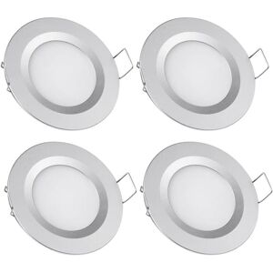 BEIJIYI x 12V LED Recessed Spotlight, 58-65mm Hole, 3W, 3200K, for Camper, Boat, Caravan, Van, Yacht, Warm White (Silver Finish) BEIJIYI x 12V LED Recessed Spotlight, 58-65mm Hole, 3W, 3200K, for Camper, Boat, Caravan, Van, Yacht, Warm White (Silver Finish)