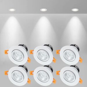 TINOR X led Recessed Spotlights, 5W cob Recessed Ceiling Light, Cool White 6000K, 500LM, ac 220-240V, Ra≥90, Beam Angle 24°, IP44, For Bathroom, Kitchen, TINOR X led Recessed Spotlights, 5W cob Recessed Ceiling Light, Cool White 6000K, 500LM, ac 220-240V, Ra≥90, Beam Angle 24°, IP44, For Bathroom, Kitchen,
