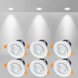TINOR X led Recessed Spotlights, 5W cob Recessed Ceiling Light, Cool White 6000K, 500LM, ac 220-240V, Ra≥90, Beam Angle 24°, IP44, For Bathroom, Kitchen, TINOR X led Recessed Spotlights, 5W cob Recessed Ceiling Light, Cool White 6000K, 500LM, ac 220-240V, Ra≥90, Beam Angle 24°, IP44, For Bathroom, Kitchen,