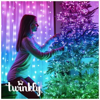 20m Smart App Controlled Twinkly Gen II Christmas Fairy Lights Black Cable Special Edition Indoor Home Multi Colour Select 20m Smart App Controlled Twinkly Gen II Christmas Fairy Lights Black Cable Special Edition Indoor Home Multi Colour Select