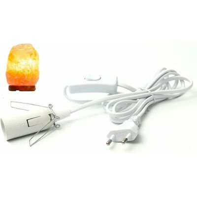 TRIMEC Câble pour lampe à sel avec interrupteur - E14-1,8 m - Douille pour lampe de sel, Blanc TRIMEC Câble pour lampe à sel avec interrupteur - E14-1,8 m - Douille pour lampe de sel, Blanc