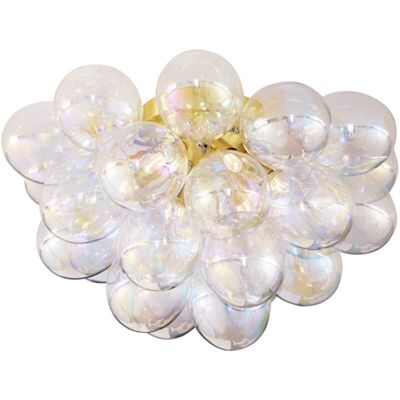 Qazqa Gold Rainbow Crystal Ceiling Light - Uvas - Ceiling Lamp Qazqa Gold Rainbow Crystal Ceiling Light - Uvas - Ceiling Lamp