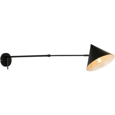 Qazqa Black Adjustable Triangolo Wall Lamp - Modern Steel Light Qazqa Black Adjustable Triangolo Wall Lamp - Modern Steel Light