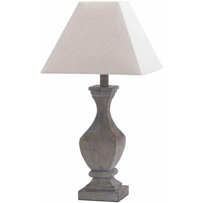 Hill Interiors - Incia Fluted Wooden Table Lamp - Fabric/Wood - L12 x W12 x H53 cm - Brown Hill Interiors - Incia Fluted Wooden Table Lamp - Fabric/Wood - L12 x W12 x H53 cm - Brown