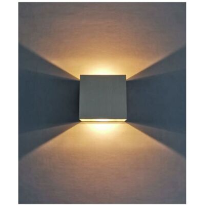 AULEDIO LED wall light 6 W – Modern aluminum – Warm white 3000 K – Glare-free – For indoor use: living room, bedroom, bathroom, kitchen – White AULEDIO LED wall light 6 W – Modern aluminum – Warm white 3000 K – Glare-free – For indoor use: living room, bedroom, bathroom, kitchen – White