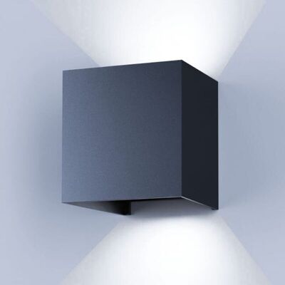 AULEDIO LED wall light 6 W – Modern aluminum – White 6000 K – Glare-free – For indoor use: living room, bedroom, bathroom, kitchen – Black AULEDIO LED wall light 6 W – Modern aluminum – White 6000 K – Glare-free – For indoor use: living room, bedroom, bathroom, kitchen – Black