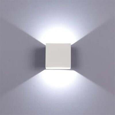 AULEDIO LED wall light 6 W – Modern aluminum – White 6000 K – Glare-free – For indoor use: living room, bedroom, bathroom, kitchen – White AULEDIO LED wall light 6 W – Modern aluminum – White 6000 K – Glare-free – For indoor use: living room, bedroom, bathroom, kitchen – White
