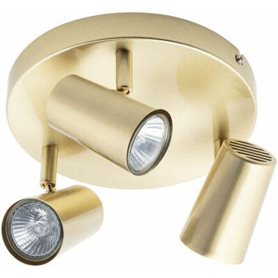 Litecraft - Chobham - Satin Brass - Ceiling Spotlight Plate Litecraft - Chobham - Satin Brass - Ceiling Spotlight Plate