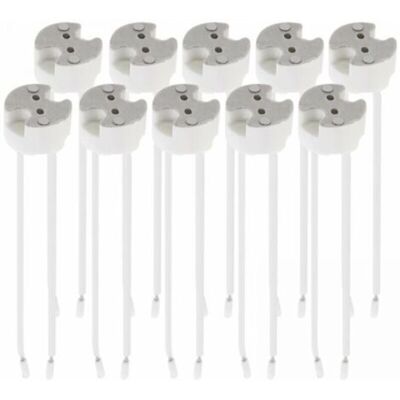 MCBOSON Lot of 10x GU5.3 socket - GU5.3 or MR16 socket - Holder with 12V cable - For lamps, luminaires, bulbs such as LED halogen spotlights MCBOSON Lot of 10x GU5.3 socket - GU5.3 or MR16 socket - Holder with 12V cable - For lamps, luminaires, bulbs such as LED halogen spotlights