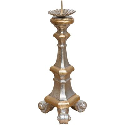 Biscottini - Made in Italy. Wood made gold and silver leaf finish chandelier Biscottini - Made in Italy. Wood made gold and silver leaf finish chandelier