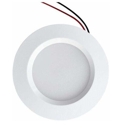 SNQ Mini recessed LED spotlight, 55 mm hole, 68 mm diameter, compact, 3 W, 12 V DC, waterproof, IP54, for bathroom, kitchen and furniture (aluminum, SNQ Mini recessed LED spotlight, 55 mm hole, 68 mm diameter, compact, 3 W, 12 V DC, waterproof, IP54, for bathroom, kitchen and furniture (aluminum,