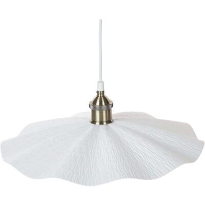 Beliani Pendant Lamp White Brass Metal Modern Industrial Style - Pendant Lamp Beliani Pendant Lamp White Brass Metal Modern Industrial Style - Pendant Lamp