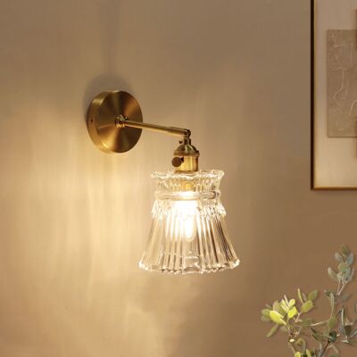 SNQ Modern minimalist creative Nordic brass glass wall sconce for living room, dining room, bar, bedroom, bedside lamp, luxury postmodern hallway, SNQ Modern minimalist creative Nordic brass glass wall sconce for living room, dining room, bar, bedroom, bedside lamp, luxury postmodern hallway,