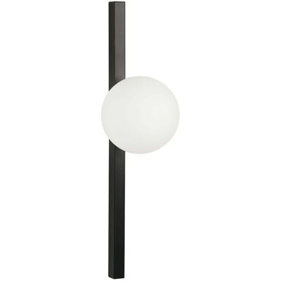 Beliani Wall Lamp Black White Glass Iron - 55 cm Modern Lighting Beliani Wall Lamp Black White Glass Iron - 55 cm Modern Lighting