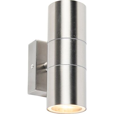 QAZQA Steel Outdoor Wall Light Duo - Modern, IP44, GU10, 2x35W QAZQA Steel Outdoor Wall Light Duo - Modern, IP44, GU10, 2x35W