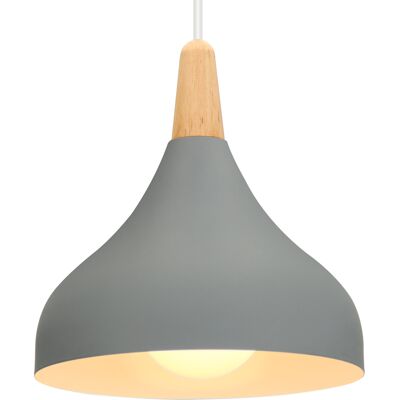 AXHUP - Ø20cm Cupolo Legno - Grey - Pendant light AXHUP - Ø20cm Cupolo Legno - Grey - Pendant light