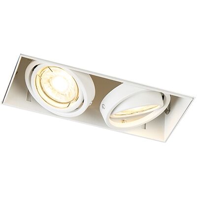 QAZQA White Recessed Spotlights - Adjustable GU10 - Modern Ceiling Light QAZQA White Recessed Spotlights - Adjustable GU10 - Modern Ceiling Light