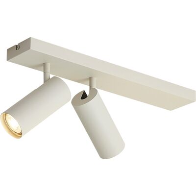 Qazqa Modern Ceiling Spotlight Beige 2-lights Adjustable - Renna Qazqa Modern Ceiling Spotlight Beige 2-lights Adjustable - Renna