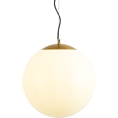 Qazqa Modern Pendant Lamp - 40cm Opal Glass Sphere Nordic Style Qazqa Modern Pendant Lamp - 40cm Opal Glass Sphere Nordic Style