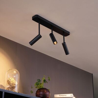 QAZQA Moderno Black GU10 Adjustable Ceiling Spotlight - 3 Lights QAZQA Moderno Black GU10 Adjustable Ceiling Spotlight - 3 Lights