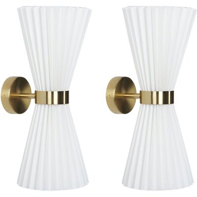 Beliani Set of 2 Wall Lamps - Modern Style Beliani Set of 2 Wall Lamps - Modern Style