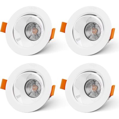 Tinor - Set of 4 Extra Flat Recessed led Spotlights 7W Bathroom Spotlights led Recessed Neutral White 4000K 700LM for Recessed Ceiling Kitchen Tinor - Set of 4 Extra Flat Recessed led Spotlights 7W Bathroom Spotlights led Recessed Neutral White 4000K 700LM for Recessed Ceiling Kitchen
