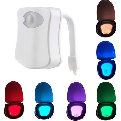 Memkey - Toilet Night Light, 8 Color Changing Human Body Motion Sensor led Night Light for Bathroom Toilet for Kids and Adults Memkey - Toilet Night Light, 8 Color Changing Human Body Motion Sensor led Night Light for Bathroom Toilet for Kids and Adults
