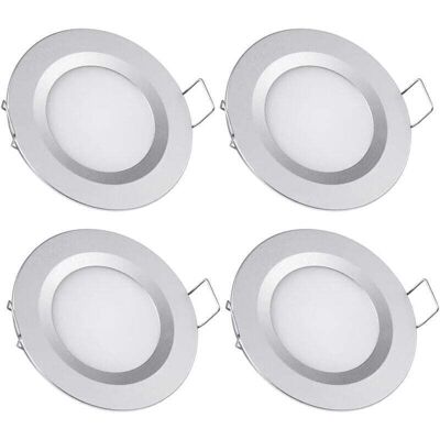 TORMATOR x 12V Recessed LED Spotlights, 58-65mm Hole, 3W, 3200K, Recessed Ceiling Lights for Motorhome, Boat, Caravan, Van, Yacht, Warm White (Silver Finish) TORMATOR x 12V Recessed LED Spotlights, 58-65mm Hole, 3W, 3200K, Recessed Ceiling Lights for Motorhome, Boat, Caravan, Van, Yacht, Warm White (Silver Finish)