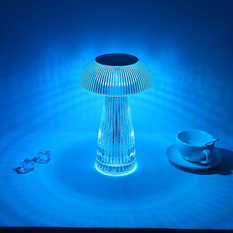 Tonchean - Crystal Mushroom Night Light Mushroom Night Light Mini led Mushroom Lamp Decoration Light usb Charging Light Portable Bedroom Bedside Lamp