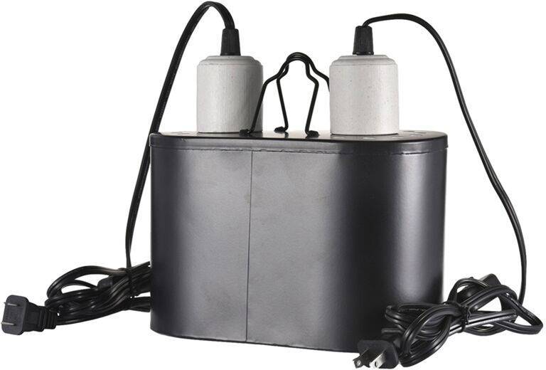 TLILY Dual Reptile Light Fixture Heating Lamp us Plug