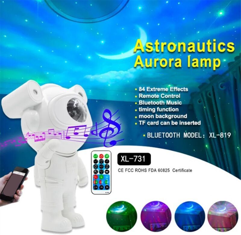 Tlily - Galaxy Night Light Astronaut Star Nebula Ceiling Heavy Projector Lamp
