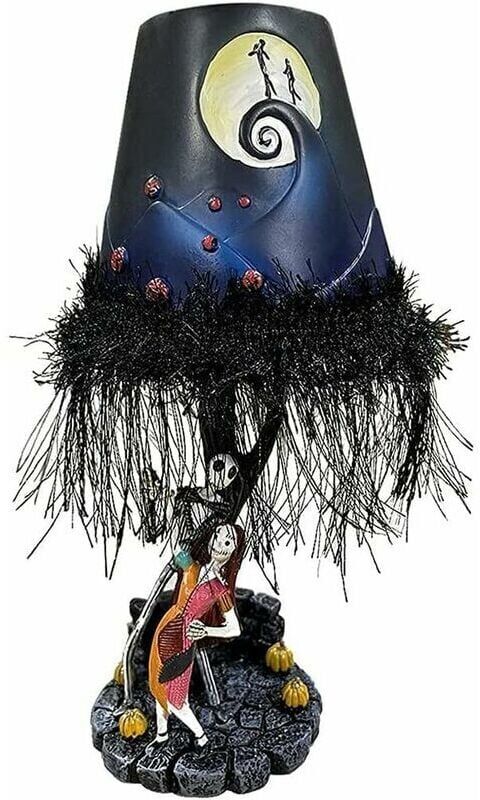 HOOPZI Halloween Table Lamp,Light Up led The Nightmare Before Christmas,Halloween Table Lamp Desktop Decoration Light Up led Moonlight Table Lamp Figure