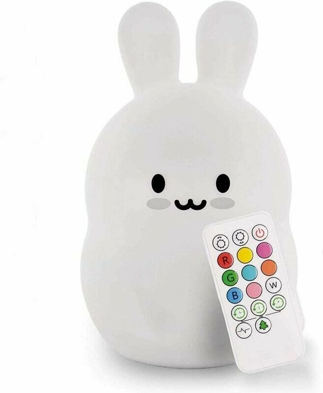 Hoopzi - Large Rabbit Night Light led Night Light Children's Night Light Multicolor Silicone Baby Light Reading Light Sleeping Light usb Rechargeable