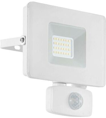 Eglo - Faedo 3 - led Outdoor Wall Flood Light with pir Motion Sensor White IP44