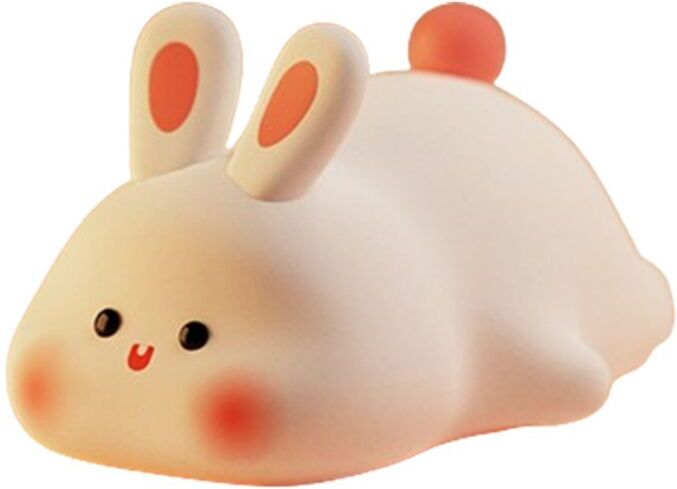Tlily - Night Light,Cute Silicone Lamp, Dimmable Light Up Bunny, Lamp,Rechargeable Bunny Nightlight, Bedside Lamp
