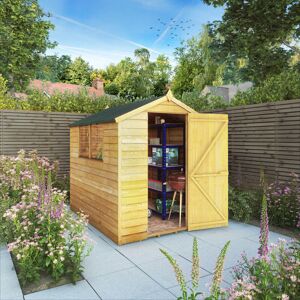 Overlap Apex Wooden Garden Storage Shed - 7 x 5 - Waltons