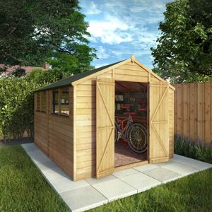 Overlap Apex Wooden Garden Storage Shed - 10 x 8 - Waltons