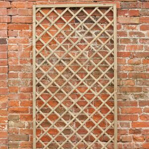 FOREST GARDEN Forest 5'11 x 2'11 Hidcote Decorative Diamond Wooden Lattice Trellis Pack (1.8m x 0.9m) - Pressure Treated