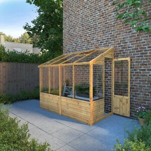 8 x 4 Garden Wooden Greenhouse Traditional Shiplap Pent Lean to Greenhouse - Standard Version - Waltons