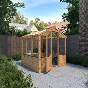 6ft Garden Wooden Greenhouse Traditional Shiplap Apex - 6 x 6 Greenhouse - Waltons