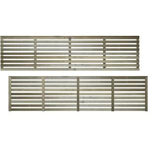 Premier Garden Supplies - Premier 6ft x 1.5ft Vogue Horizontal Venetian Slatted Trellis Panel - Pressure Treated (Tanalised)