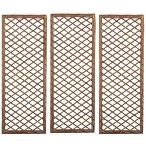 Selections - Set of 3 Willow Trellis Framed Panel (120cm x 45cm)