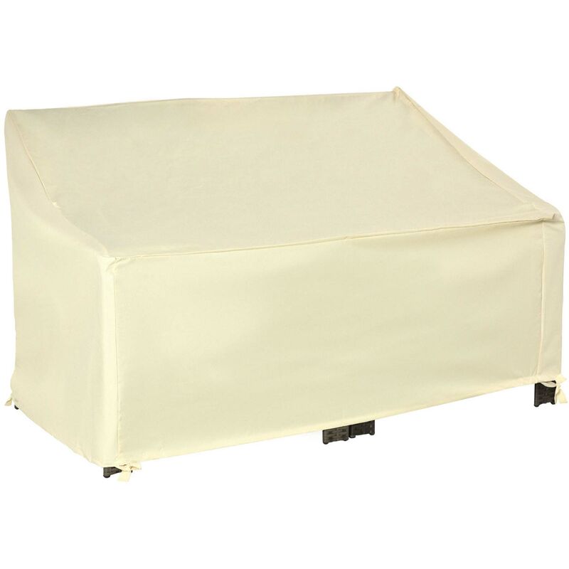 Outdoor Furniture Cover 2 Seater Loveseat Protection 140x84x94cm - Beige - Outsunny