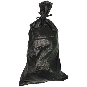 Yuzet - 12 x Black Woven Polypropylene Sandbags Sacks Sand Bags uv Proof - black