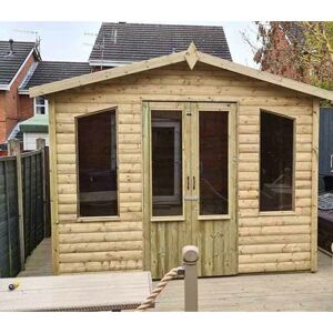 CHURNET VALLEY GARDEN FURNITURE LTD 10 x 8 Chatsworth Summerhouse - Timber - L244 x W305 x H240 cm - Garden Furniture